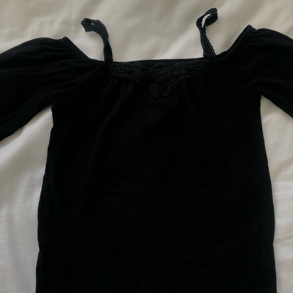 Black off the shoulder top